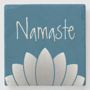 Namaste Modern Lotus Floral Steinuntersetzer