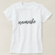 Namaste | Moderne spirituelle Meditation Yoga T-Shirt (Design vorne)