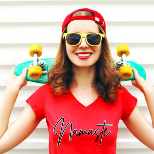 Namaste | Moderne Spirituelle Meditation Yoga T -  T-Shirt (Von Creator hochgeladen)
