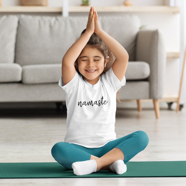 Namaste | Moderne spirituelle Medizin Kinder Yoga T-Shirt (Von Creator hochgeladen)