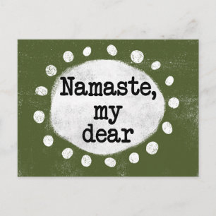 Namaste Mon Cher - Carte Postale Verte