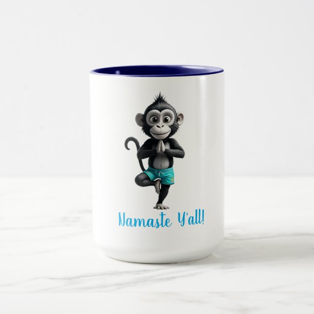 Namaste Monkey Yoga Tasse (Zentrum)