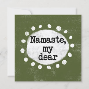 Namaste My Cher - Carte de voeux Verte