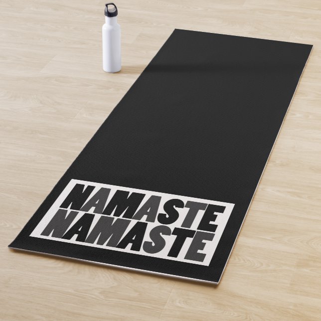 Namaste Namaste Black und White Yogamatte (Beispiel)
