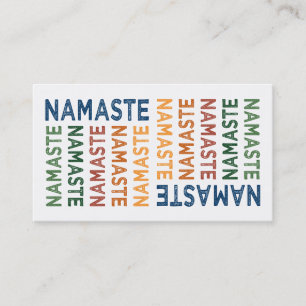 Namaste niedliches buntes visitenkarte