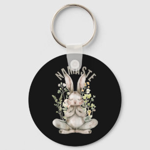 Namaste Oaster Rabbit Zen Yoga Inner Peace Spiritu Schlüsselanhänger