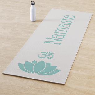 Namaste Om Lotosblume Zen Yogamatte