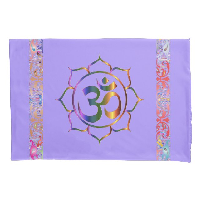 Namaste Om Lotus Rainbow Spirituell Personalisiert Kissenbezug (Vorderseite)