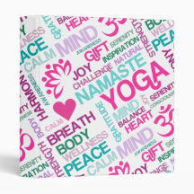 Namaste, Peace und Harmonic Pink YOGA-Muster
