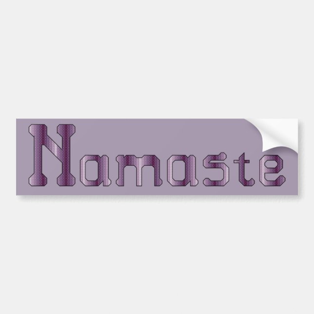 Namaste Querstich Autoaufkleber (Vorne)