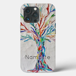 Namaste Rainbow Tree Coque-Mate coque iphone
