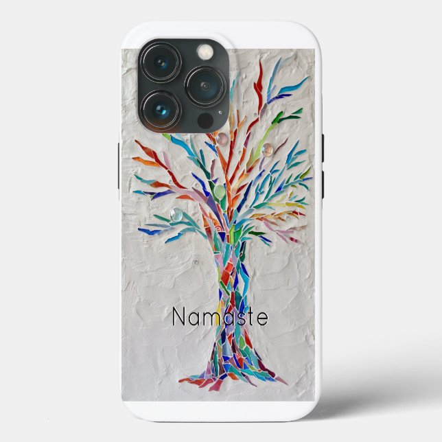 Namaste Rainbow Tree Coque-Mate coque iphone (Verso)
