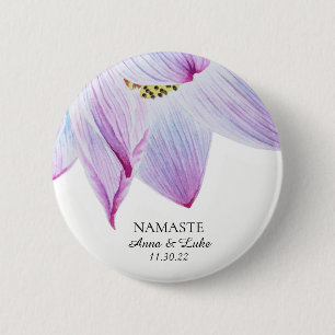 *~* Namaste rosa blaues magentarotes Lotus Button