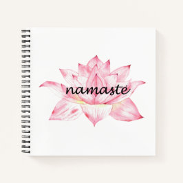 Namaste, rosa Lotus-Blume Notizbuch