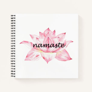Namaste, rosa Lotus-Blume Notizbuch