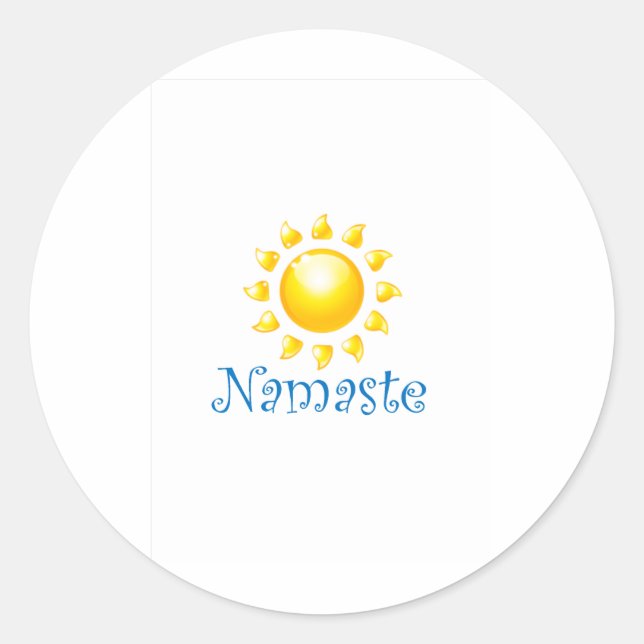 namaste runder aufkleber (Vorderseite)