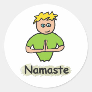 Namaste Runder Aufkleber