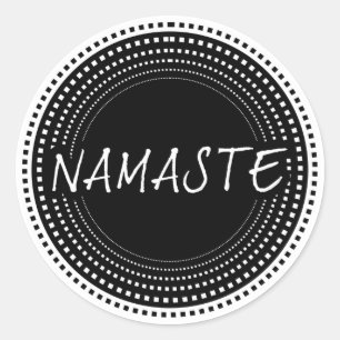 Namaste Runder Aufkleber