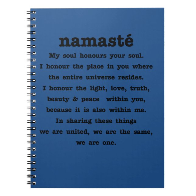 Namaste Sammlung Notizblock (Vorderseite)
