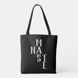 Namaste | Schwarz-weiß zweiseitig Tasche