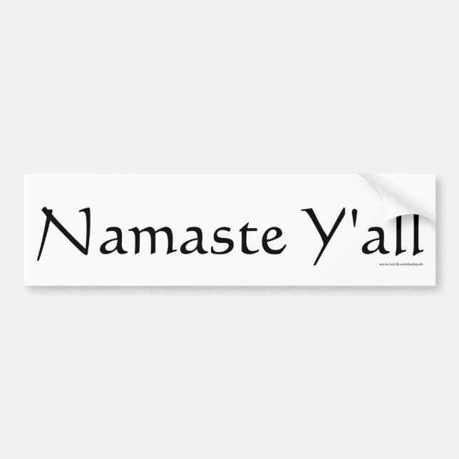 Namaste Sie, Autoaufkleber (Vorne)
