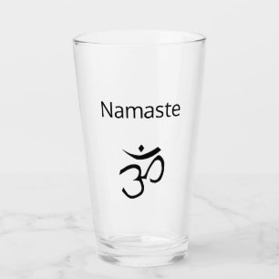 Namaste Simple Black Om Symbol Glas
