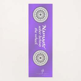Namaste Sober Behins the Wheels Lila Yogamatte