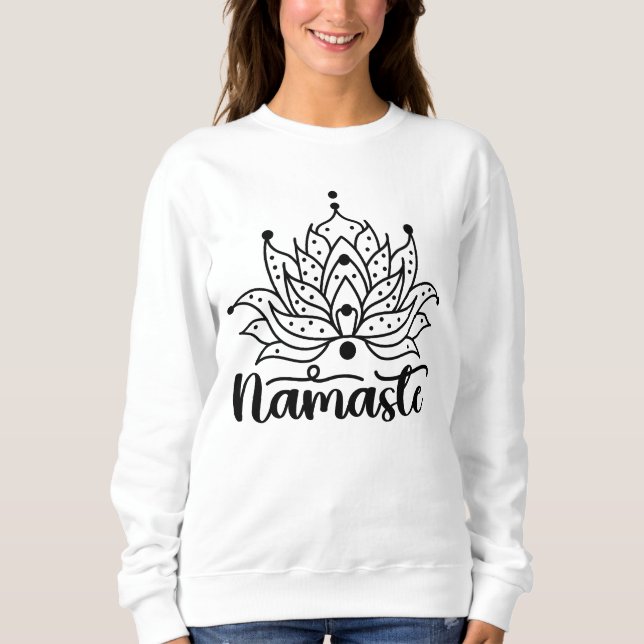 Namaste-Spiritual-Meditation-Moderne-Yoga Sweatshirt (Vorderseite)