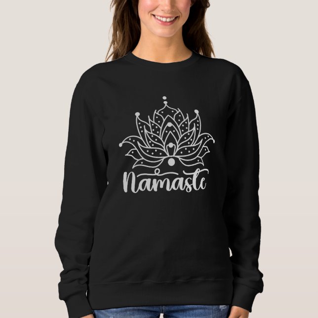 Namaste-Spiritual-Meditation-Moderne-Yoga Sweatshirt (Vorderseite)