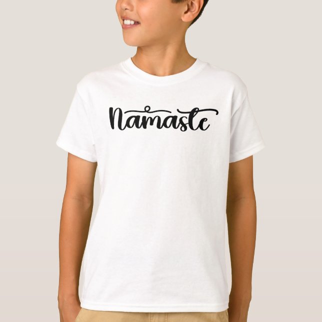 Namaste-Spiritual-Meditation-Moderne-Yoga T-Shirt (Vorderseite)