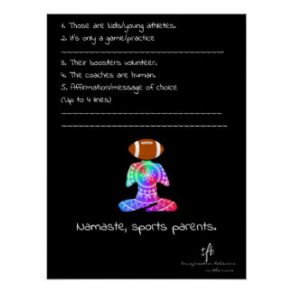 Namaste, Sporteltern Sea Siren Fußball Poster