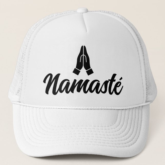 Namasté stellt Logo-Truckhut zusammen Truckerkappe (Vorderseite)