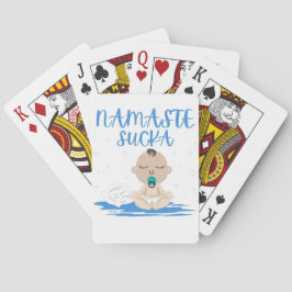 NAMASTE SUCKA lustiges Baby Yoga Zen Master Spielkarten