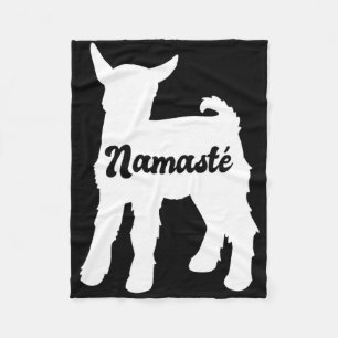 Namaste Süße Ziege Yoga Fleecedecke