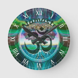 Namaste Tree of Life Runde Wanduhr