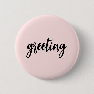 Namaste Vibes Pfirsichrosa Yoga-Meditationsdesig Button