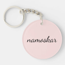 Namaste Vibes | Pfirsichrosa Yoga-Meditationsdesig Schlüsselanhänger
