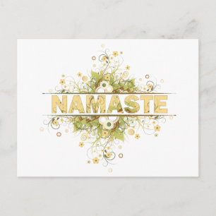 Namaste Vintage Floral Postkarte