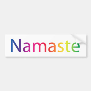 Namaste weißer Regenbogen-Autoaufkleber Autoaufkleber