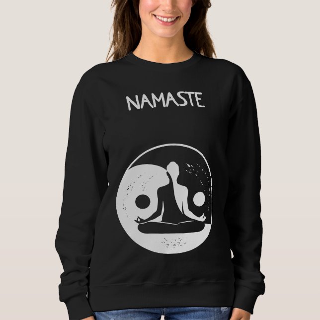 Namaste Yin Yang Meditation Sweatshirt (Vorderseite)