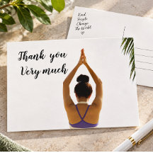 Namaste Yoga Frau heben Hand Danke