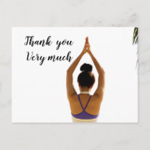 Namaste Yoga Frau heben Hand Danke