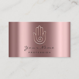Namaste Yoga-HandRosen-Goldlogo-Verabredungs-Karte Terminkarte