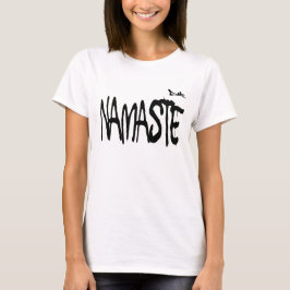 NAMASTE-YOGA-SHIRT MIT BLUME DES LEBENS-RÜCKDRUCKS T-Shirt