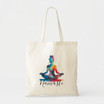 Namaste Yoga-Silhouette | Farbenfrohe Meditation