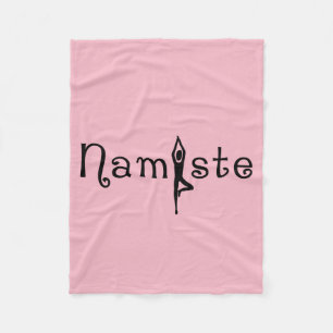 Namaste Yoga-Silhouette Fleecedecke