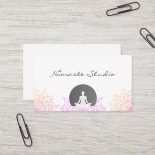 Namaste Yoga Sitzende Pose Visitenkarte