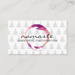 Namaste Yoga Tribal Pattern lotus   Gesundheit Visitenkarte