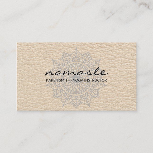 Namaste Yoga Tribal Pattern Visitenkarte (Vorderseite)
