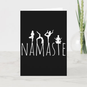 Namaste Yoga-Übungen Zen Fitness Frauen Workout-Kl Karte